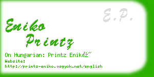 eniko printz business card